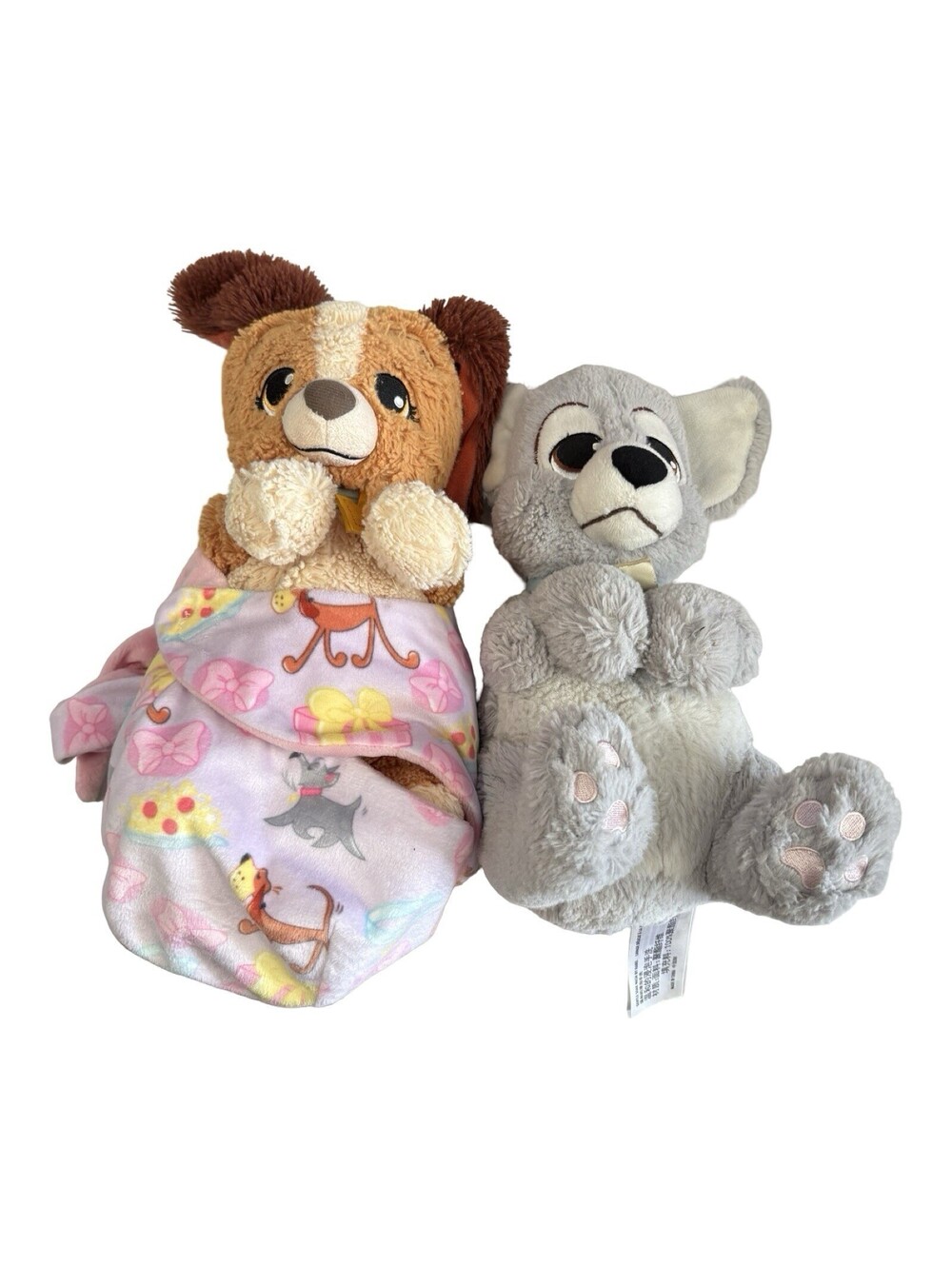 Disney Parks Disney Babies Lady & The Tramp Blanket Pouch Plush Swaddle 10''